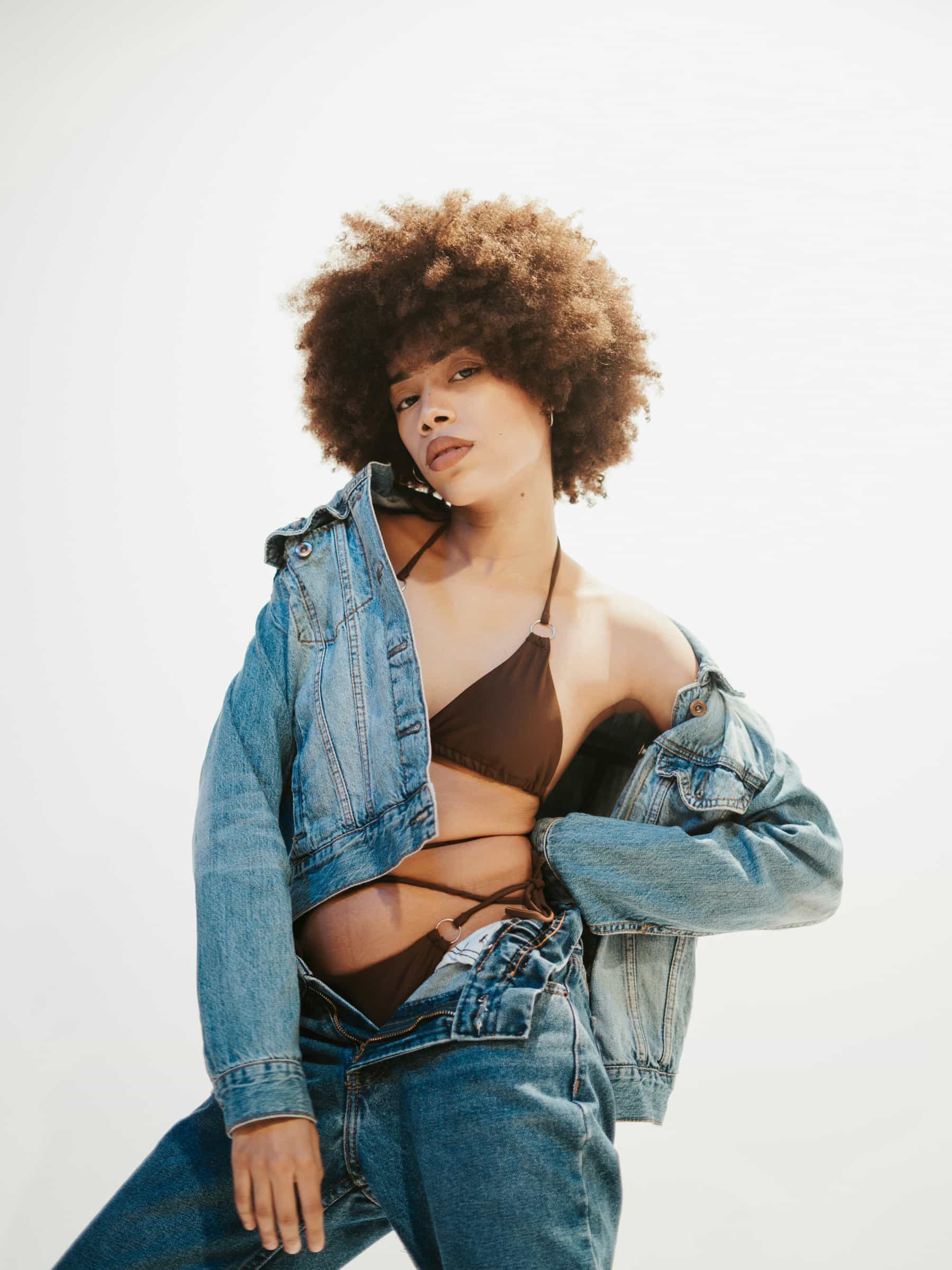 Straight denim shirt